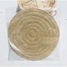 DFMEI 億家絡雙層絲瓜絡蒸籠墊籠屜墊蒸布蒸饅頭不粘底家用圓形隔熱墊, 1個, OPP袋子包裝:單層直徑圓16釐米