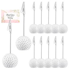 악어 클립이 있는 골프 스포츠 볼 베이스 메모 클립 12개 레진 테이블 번호 카드 플레이스 홀더 사진 스탠드 사무실 메뉴 웨딩 파티 장식용 이름 카드 홀더, 악어 클립이 있는 골프 스포츠 볼 베이스 메모 클립 1