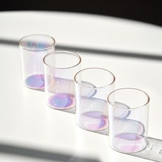 플레인 내열유리 술잔 소주잔, 4개, 오로라