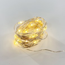 굿아이템 2M LED 와이어 줄조명 크리스마스 무드등 (건전지포함), 전구색10개입, 1개