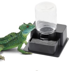 파충류 도마뱀 테라리움 그릇 피더용 소형 물 자동 디스펜서 1팩 블랙 138797, 파충류 도마뱀 테라리움 그릇 피더용 소형 물 자동 디스