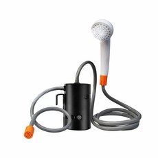 캠핑 샤워에 대 한 USB 충전식 하이킹 목욕 장비에 야외 전기 펌프, 검은색, [01] Black, 1개