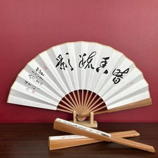 梅花國風摺扇 手寫書法書畫純手繪, 1個, 梅花 暗香疏影 ,油竹 10寸