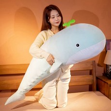 고래 쿠션 배게 블랙 50cm (지퍼+탈부착/세탁가능) 모찌인형 선물용 돌고래꿈 인형 대형, 1개