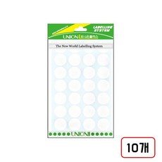 유니온)원형스티커 330/19mm, 백색(M320719)8매입 10개