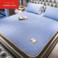 하이브리드 매트리스 저상형 침대전용 여름 새틴 라텍스 침낭 성인 및 쿨 럭셔리 더블 침대 보호 패드 킹 사이즈 90, [04] 150x200cm 3pc, 14)picture 색상