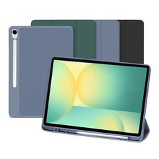 데이웍스 갤럭시탭 S10 FE S9 북커버 케이스 S펜 수납 스마트 커버, 블랙 올컬러, 블랙, 갤럭시탭 S9/S10 FE 공용