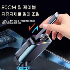 SUNRIVER 차량용 시거잭 고속 충전기 E1 120W 타입C 애플8핀 잰더