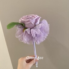 教師節禮物玫瑰花束花筆：會發光高顏值創意感恩實用文具禮品送女老師, 蕾絲安娜玫瑰--紫色×1個