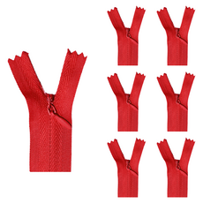 콘솔 지퍼 60cm, 7개, 레드