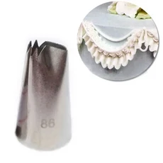 1개 # 86 과자 노즐 304 스테인레스 스틸 아이싱 파이프 크림 금속 팁 케이크 장식 도구 Bakeware, [01] 1pc, 01 1pc