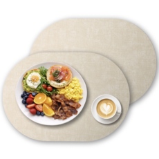 에스홈 얼룩 제로 고급 식탁매트, 2개, 43x30cm, 베이지