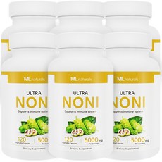 [미국번개배송] 착한명품 마이라이프 내추럴스 노니 5000mg 120정 6병, 6개