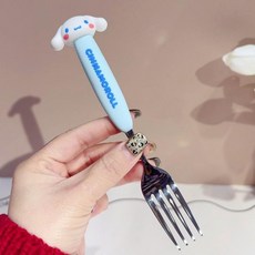 스테인리스 식기 세트 귀여운 포크 스푼, 시나모롤 포크, 1개, 기본 색상