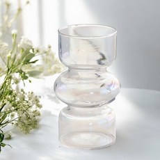앞날창창 인테리어 오브제 투명 꽃병 화병, 오로라