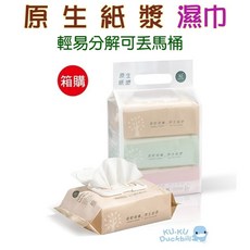 (箱購) KUKU 酷咕鴨 EDI超純水手口濕式衛生紙 柔濕巾/濕紙巾/濕巾 溼巾 可丟馬桶 (8串/24包入)80抽, 1個, 80抽