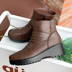 J SHOE 拉絨皮革厚底踝靴 5cm
