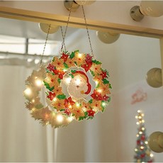 包括 Shock Jewel 十字繡聖誕花環 LED, 聖誕老人不露面