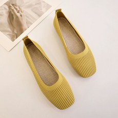 여성 니트 슬립온 단화 봄여름 통기성 부드러운 신발