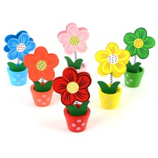플라워 디자인 메모클립 메모꽂이, 5개, 무작위색상