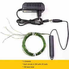 크리스마스 줄조명 인테리어 무드등 트리전구 LED 별조명 야외 캠핑 태양열 12V 600LED 생일 요정 조명 문, 03 2M 5strings 100LEDS, 01 EU 플러그, 01 Muticolor Lights