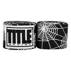 【神拳阿凱】TITLE 拳擊手綁帶 手綁帶 手繃帶 纏手 450cm 多色印花, 蜘蛛網, 1個
