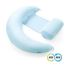 六甲村 Mammy Village 全方位孕婦哺乳枕 瞬涼柔膚 金寶貝 月亮枕 孕婦枕 哺乳枕, 薄荷藍