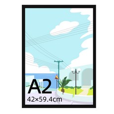 알루미늄 액자 프레임 인테리어 벽걸이 대형 액자, 1개, 블랙