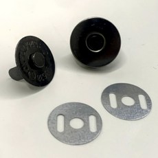 마루마켓_ 가방 파우치 지갑 등 리폼시 자석형 똑딱이 단추 쉽게 달기 좋은 핀타입 똑딱이 자석단추 블랙 5P, 5개