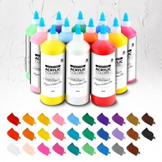 가민 전문가용 아크릴물감 대용량 물감 퍼포먼스미술 미술용품 500ml 29색, 상세페이지 참조, 상세페이지 참조g, 03. 화이트