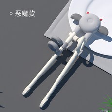 兒童學習筷 虎口練習筷 指套輔助筷 幼兒吃飯訓練筷 易夾練習, 1個, 小惡魔