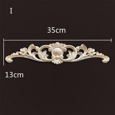나무 장식 긴 조각 Onlay 아플리케 데칼 꽃 홈 가구 공예, 51 I 35cmX13cm