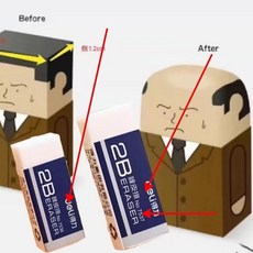 禿頂大叔橡皮ins創意卡通網紅噁搞小學生考試橡皮擦光頭美術文具, 1個, 普通橡皮