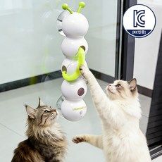 고양이 애벌레 장난감 자동 움직이는 스마트 사냥 [KC인증], 화이트, 1세트