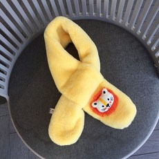 兒童圍巾 可愛圍巾 高顏值圍巾 防風保暖 冬季新品親子保暖毛領毛絨兒童波點針織交叉圍巾男女寶寶百搭圍脖