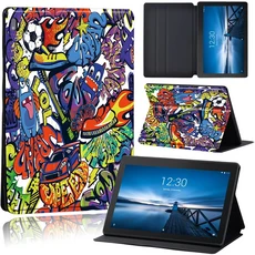 레노버 탭 M10 X605F X505F/탭 M10 PLUS X606F X/탭 E10 TB-X104F/TB-X104L 커버 가죽 낙서 사진 케이스 용, 19 graffiti002, 05 Tab M10 X605F X505F