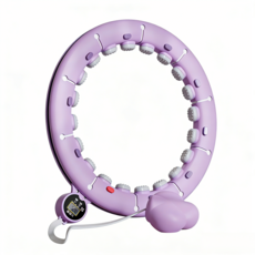 DBL 智能呼啦圈 M碼-75kg以內【腰圍65-95cm】約1Kg重量 紫色 可拆卸調節 磁石按摩呼拉圈, 紫色【智能計數】,L碼100kg以內【腰圍65-115cm】, 1個, 1kg