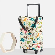 하스몰 휴대용 핸드백 접이식 쇼핑카트 다용도 장바구니, 1개, 애니멀