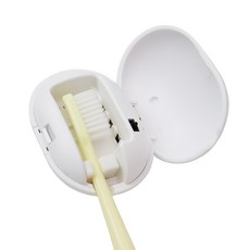 르웨이 무선 휴대용 조약돌 칫솔 살균기 UV-C LED 자외선 칫솔 소독기 C-TYPE, 화이트