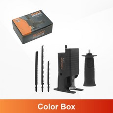 전동드릴용 범용 왕복톱 어댑터 목재 금속 PVC 절단 빠른 블레이드 교체 전동 공구 액세서리, [01] Color-Box