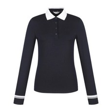 M 핑골프웨어 NQC 121D3TO051_NA 여성 배색 카라 긴팔 티셔츠 3116892