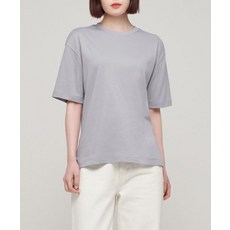 매장정품 무신사스탠다드우먼 MUSINSA STANDARD WOMAN 우먼즈 릴렉스 핏 크루 넥 반팔 티셔츠 [퍼플 그레이] MWJTS0Z03-PG 541220