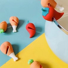 주방 냄비뚜껑 받침대 끓임방지 홀더 조리 보조도구 실리콘 내열 안전 거치대, 1개