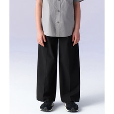MUSINSA STANDARD KIDS 와이드 밴딩 슬랙스 [블랙] 417041