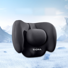 무니유유 여름 3D 에어 쿨링 젤 아이스 시트커버 통풍 자동차 쿠션 방석세트, 1개, 블랙 목쿠션