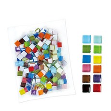 【台灣現貨】手作DIY材料 正方形陶瓷磚 陶瓷馬賽克 馬賽克磚 馬賽克拼貼 琉璃磚 琉璃馬賽克 1x1公分 小公園手作, 正方形琉璃磚(約200顆), 1個
