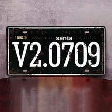 차량 번호판 빈티지 외국차 플레이트 펍 장식 소품 카페, 1개, 퍼플레드