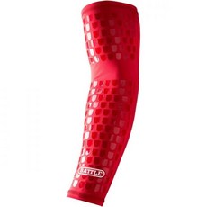 Battle 배틀 울트라 스틱 풀 암 슬리브 – 택 그립이 있는 압축 지지 팔뚝 및 팔꿈치 보호 싱글, Red, Adult Small/Medium, 1개