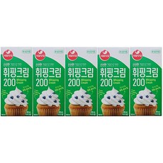 서울우유 휘핑크림, 200ml, 5개