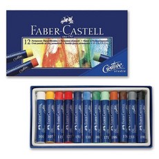 輝柏 Faber-Castell 創意工坊 12色油性粉彩條 - 德國製 安全無毒 色彩鮮明, 1個